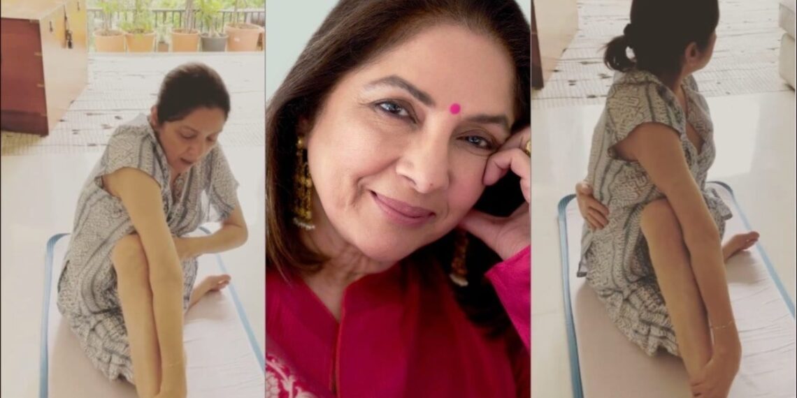 Neena Gupta pratica la posa yoga Ardha Matsyendrasana: "Koshish jari hai"