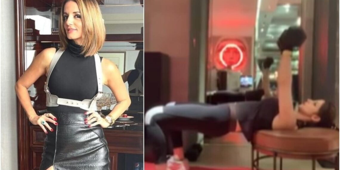 Sussanne Khan insegue le endorfine facendo allenamenti funzionali in palestra, guarda il video