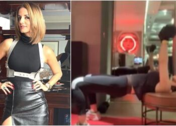 Sussanne Khan insegue le endorfine facendo allenamenti funzionali in palestra, guarda il video