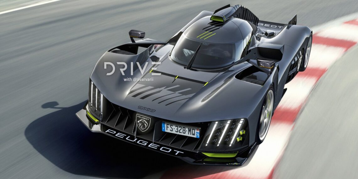 Il pilota della Peugeot 9X8 Le Mans immaginato come un'auto da strada