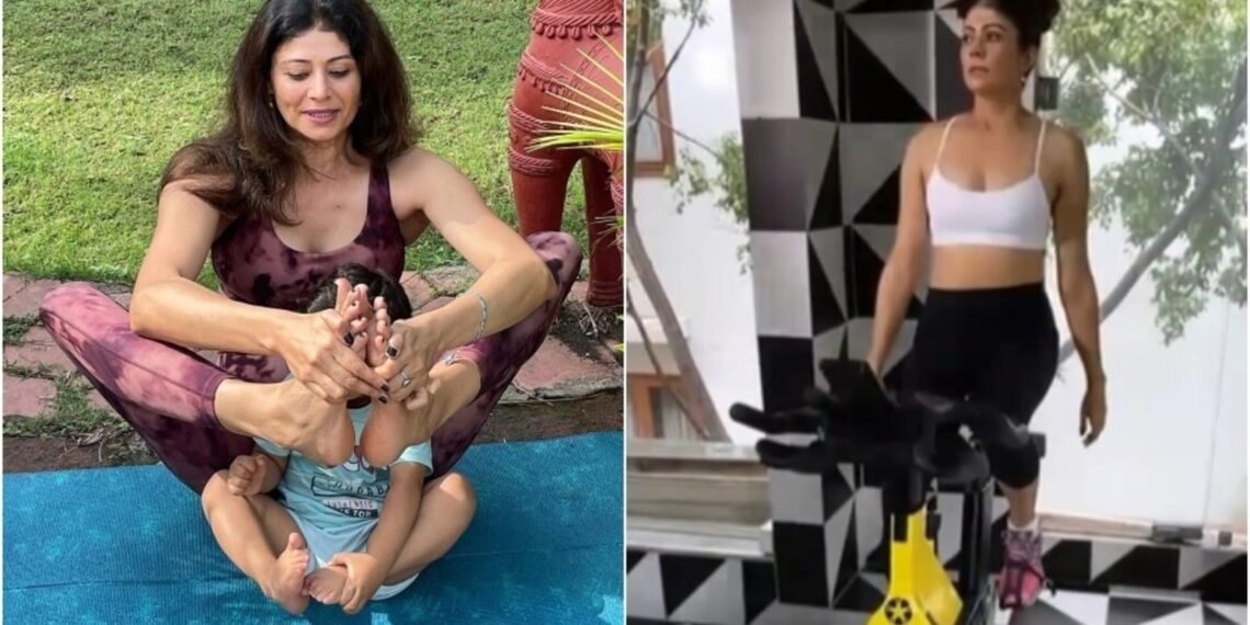 Pooja Batra fa yoga con il nipote e poi il suo in palestra, siamo ispirati