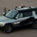 Veicoli elettrici Rivian R1T e R1S durante il lancio nello spazio di Blue Origin