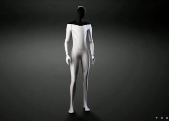 Tesla schernì dopo aver rivelato un "robot" che era un essere umano in un costume di Lycra.