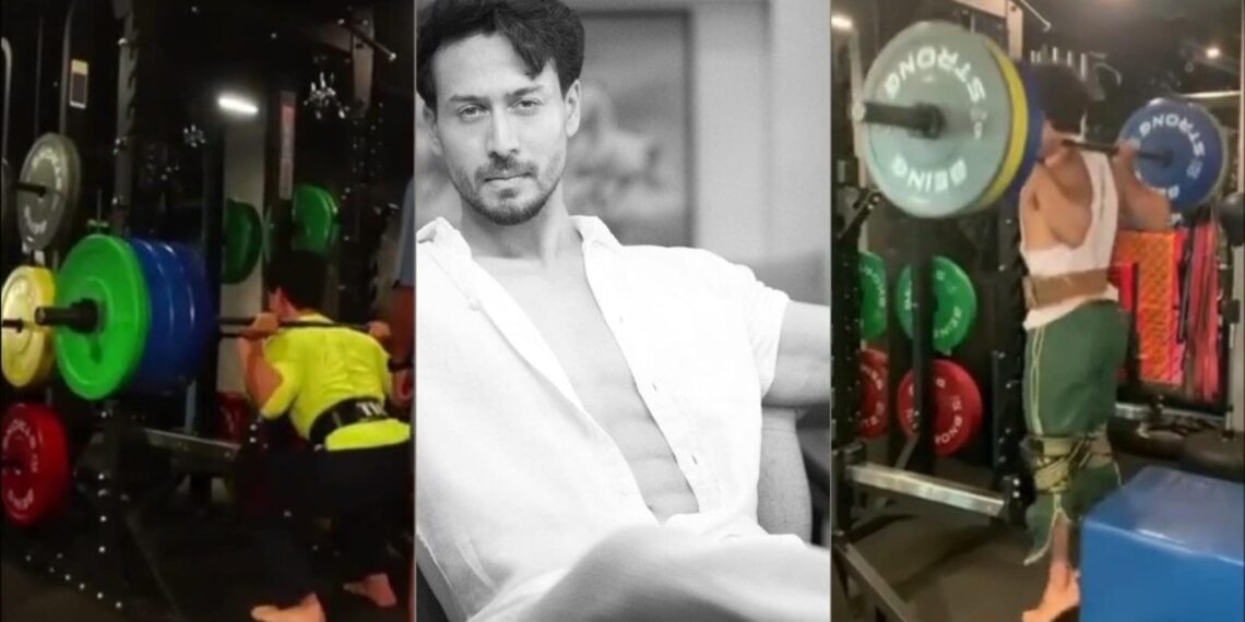 Squat con bilanciere Tiger Shroff, squat indietro 140kg-180kg sbalorditivo