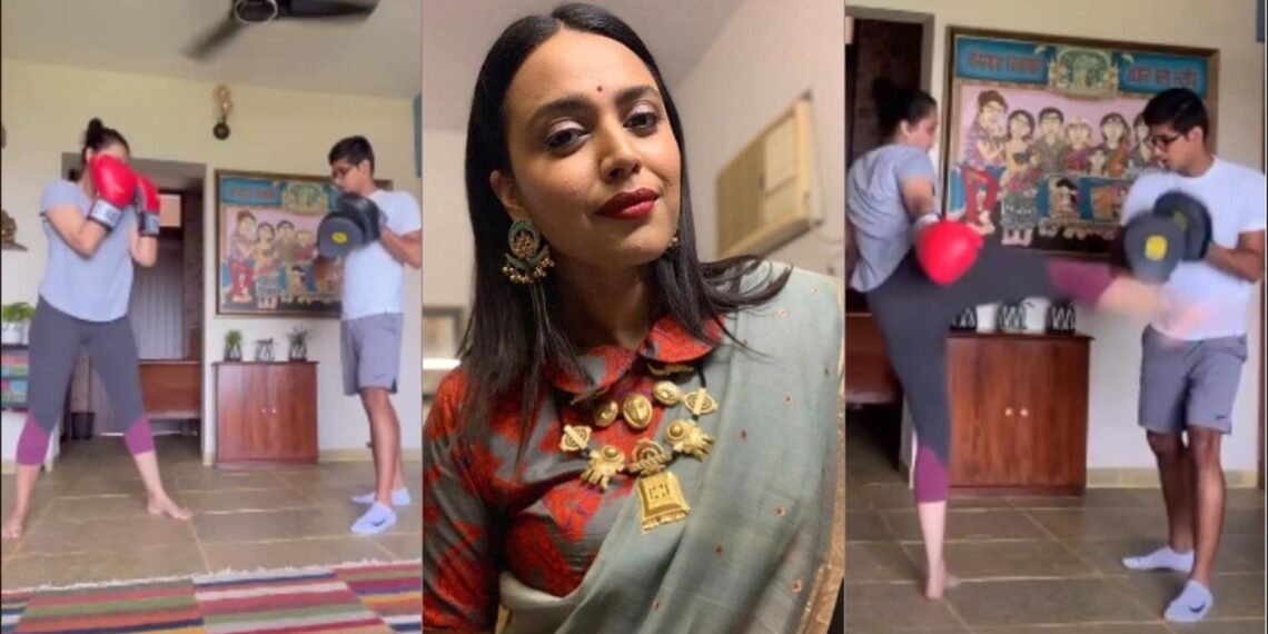 Swara Bhasker trasmette la sua "rabbia sui social media" alla kickboxing | Guardare