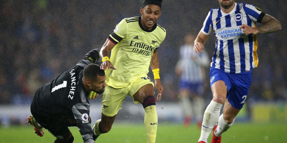 Zero tiri, zero gol: i dati smascherano la pessima esibizione di Aubameyang contro il Brighton