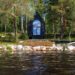 Capanna del regista - un rifugio appartato lungo il fiume in Finlandia