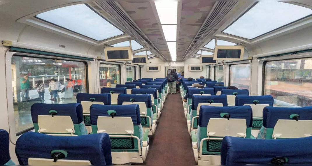Il Madhya Pradesh ottiene il suo primo autobus vistadome a Bhopal-Jabalpur Janshatabdi Express