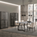 Come arredare il soggiorno con credenze e vetrine in stile moderno?