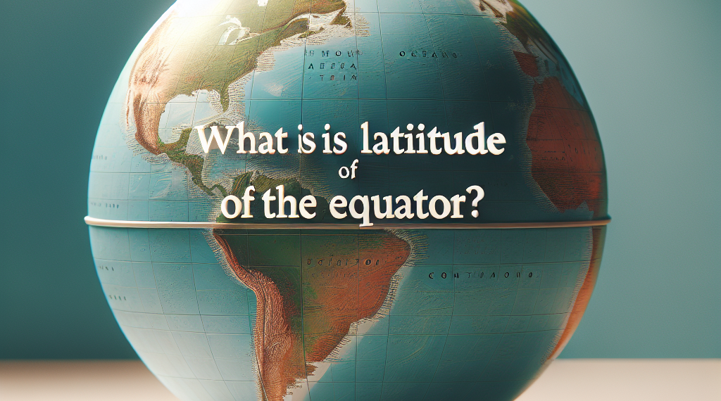 Qual è la Latitudine dell’Equatore? Scopri l’Ubicazione Precisa del Tuo Pianeta!
